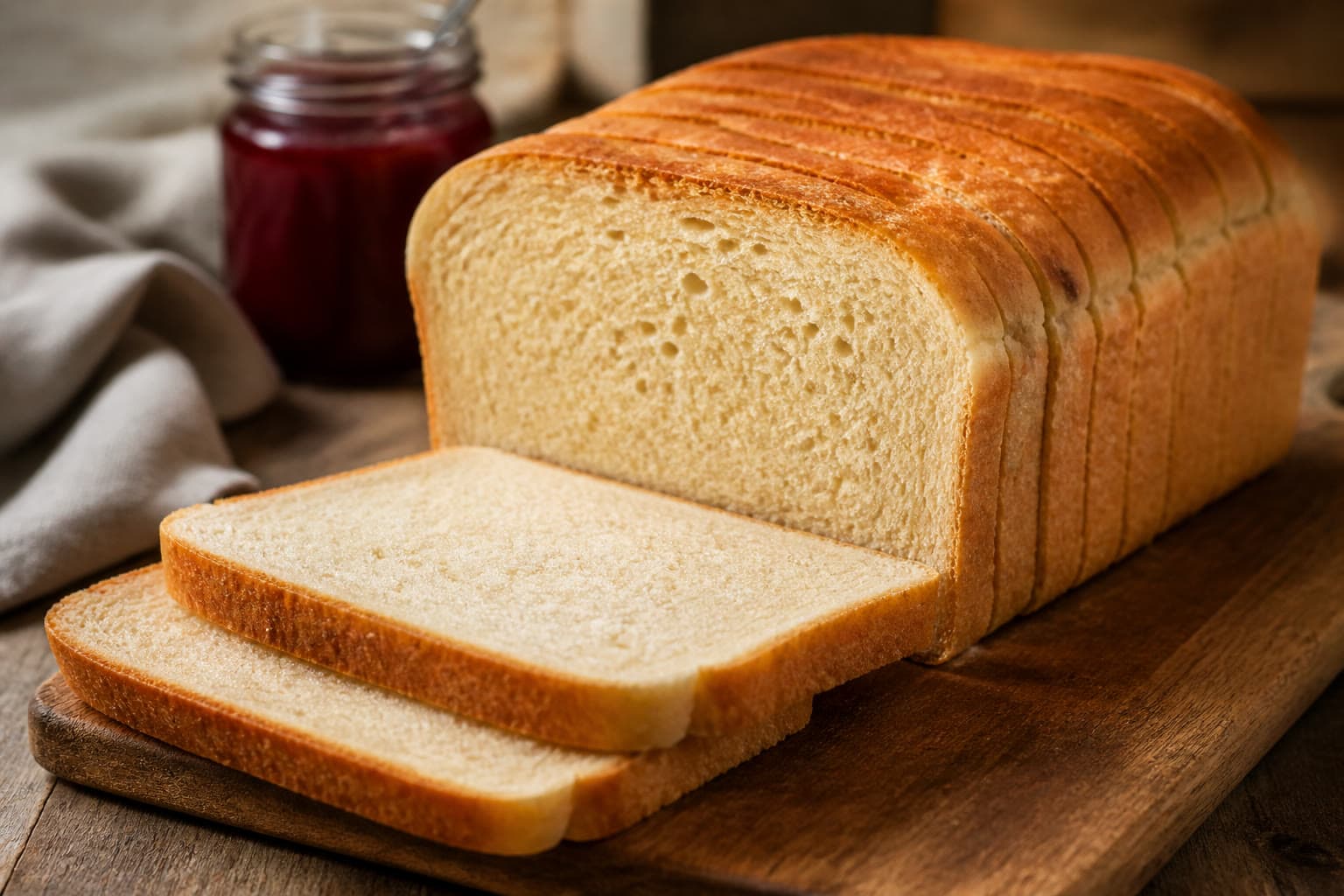 Even slices of soft gluten-free sourdough sandwich bread